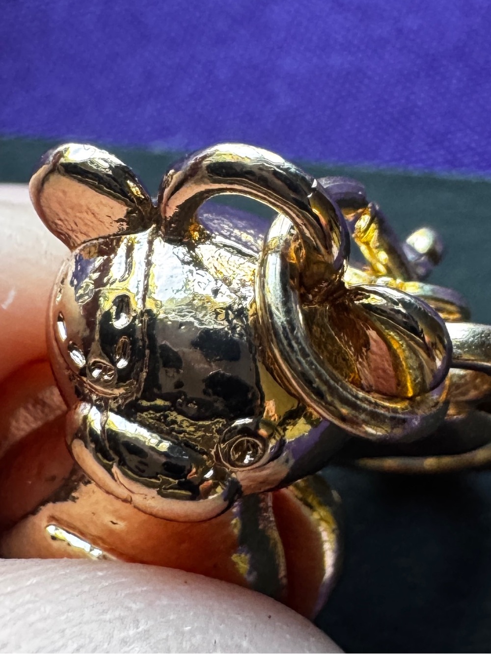 Coach 3D Gold Mini Teddy Bear Bag Charm Keychain EUC - Picture 11 of 12